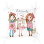 Best Friends Motifli Modern Pofuduk Sandalye Minderi Realhomes