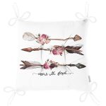 - Pofi-2485-Gorsel-2 - Realhomes  Kahverengi Ok Çizimli Çiçek Desenli Modern Pofuduk Sandalye Minderi Realhomes