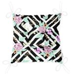 - Pofi-2501-Gorsel-2 - Realhomes Siyah Beyaz Labirent Temalı Soyut Çiçek Desenli Pofuduk Sandalye Minderi Realhomes