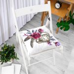 - Pofi-2502-Gorsel-1 - Realhomes Cep Saati Motifli Kuş Tüyü Desenli Modern Pofuduk Sandalye Minderi Realhomes