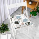 - Pofi-2513-Gorsel-1 - Realhomes  Hava Durumu Temalı Bal Peteği Motifli Dijital Baskılı Pofuduk Sandalye Minderi Realhomes