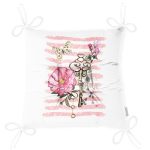 - Pofi-2572-Gorsel-2 - Realhomes Anahtar Motifli Çiçek Desenli Çizgili Pofuduk Sandalye Minderi Realhomes