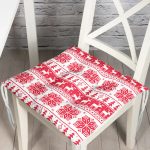 - Pofi-3066-Gorsel - Realhomes Realhomes Kırmızı Beyaz Geyikler Özel Tasarım Modern Pofuduk Sandalye Minderi Realhomes