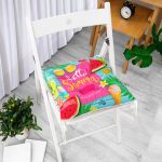 Hello Summer Özel Tasarımlı Modern Dijital Pofuduk Sandalye Minderi Realhomes