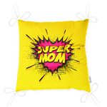 Super Mom Özel Tasarımlı Dijital Baskılı Modern Pofuduk Sandalye Minderi Realhomes