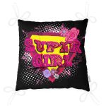 - Pofi-3301-Gorsel-2 - Realhomes  Siyah Zeminde Super Girl Özel Tasarımlı Dijital Baskılı Modern Pofuduk Sandalye Minderi Realhomes