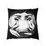 - Pofi-3388-Gorsel-2 - Realhomes Fornasetti Siyah Beyaz Özel Tasarımlı Pofuduk Sandalye Minderi Realhomes