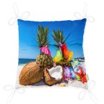 - Pofi-3422-Gorsel-2 - Realhomes Sahilde Ananaslar Dijital Baskılı Modern Pofuduk Sandalye Minderi Realhomes