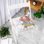 - Pofi-3445-Gorsel-1 - Realhomes  Peace Love Fashion Temalı Dijital Baskılı Modern Pofuduk Sandalye Minderi Realhomes