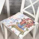 - Pofi-3445-Gorsel - Realhomes  Peace Love Fashion Temalı Dijital Baskılı Modern Pofuduk Sandalye Minderi Realhomes