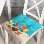 - Pofi-3447-Gorsel - Realhomes  Summer Deniz Temalı Dijital Baskılı Modern Pofuduk Sandalye Minderi Realhomes