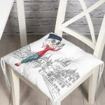 - Pofi-3492-Gorsel - Realhomes  Fashion Çizim Desenli Dijital Baskılı Modern Pofuduk Sandalye Minderi Realhomes