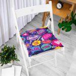 - Pofi-3493-Gorsel-1 - Realhomes  Realhomes XO Pop Art Tasarımlı Dijital Baskılı Modern Pofuduk Sandalye Minderi Realhomes