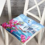 - Pofi-3499-Gorsel - Realhomes  Suluboya Denizci Desenli Dijital Baskılı Modern Pofuduk Sandalye Minderi Realhomes