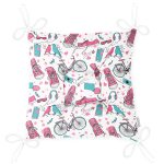 Realhomes Özel Tasarım Fashion Dijital Baskılı Modern Pofuduk Sandalye Minderi Realhomes