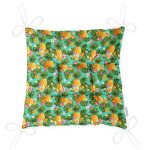 - Pofi-3546-Gorsel-2 - Realhomes  Turkuaz Zeminde Ananas Desenli Dijital Baskılı Modern Pofuduk Sandalye Minderi Realhomes