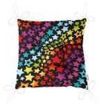 Realhomes Renkli Yıldızlar Özel tasarım Dijital Baskılı Pofuduk Sandalye Minderi Realhomes