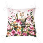 Bahar Çiçekleri Dijital Baskılı Modern Pofuduk Sandalye Minderi Realhomes