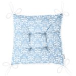 Realhomes Açık Mavi Dijital Baskılı Modern Pofuduk Sandalye Minderi Realhomes