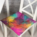 Realhomes Multi Colar Dijital Baskılı Modern Pofuduk Sandalye Minderi Realhomes