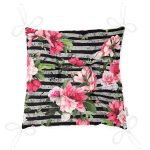 - Pofi-3818-Gorsel-2 - Realhomes  Realhomes Çizgili Zeminde Rengarenk Çiçekler Dijital Baskılı Modern Pofuduk Sandalye Minderi Realhomes