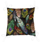 Renkli yapraklar Dijital Baskılı Modern Pofuduk Sandalye Minderi Realhomes