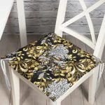 - Pofi-3854-Gorsel - Realhomes Altın Ve Çiçekli Özel Tasarım Dijital Baskılı Modern Pofuduk Sandalye Minderi Realhomes