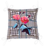 - Pofi-3862-Gorsel-2 - Realhomes Ekose Zeminde Kırmızı Çiçekler Dijital Baskılı Modern Pofuduk Sandalye Minderi Realhomes