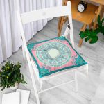 Realhomes Çini Motifli Dijital Baskılı Modern Pofuduk Sandalye Minderi Realhomes