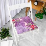 - Pofi-3925-Gorsel-1 - Realhomes  Realhomes Mor Zeminde Kelebek Desenli Dijital Baskılı Modern Pofuduk Sandalye Minderi Realhomes