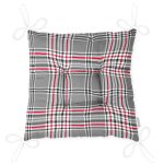 Realhomes Ekose Desenli Dijital Baskılı Modern Pofuduk Sandalye Minderi Realhomes