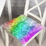 Realhomes Çok Renkli Özel Tasarım Dijital Baskılı Modern Pofuduk Sandalye Minderi Realhomes