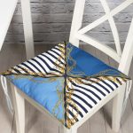 RealHomes Özel Tasarım Dijital Baskılı Modern Pofuduk Sandalye Minderi Realhomes