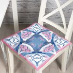 RealHomes Özel Tasarım Dijital Baskılı Modern Pofuduk Sandalye Minderi Realhomes