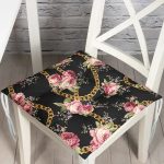 - Pofi-4078-Gorsel - Realhomes  Çiçek Ve Zincir Motifli Özel Tasarım Dijital Baskılı Modern Pofuduk Sandalye Minderi Realhomes