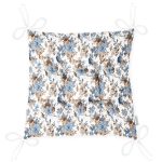 - Pofi-409-Gorsel-2 - Realhomes  Beyaz Zeminde Çiçek Figürlü Özel Tasarım Dijital Baskılı Modern Pofuduk Sandalye Minderi Realhomes