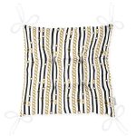 Zincir Ve Kemerli Özel Tasarım Dijital Baskılı Modern Pofuduk Sandalye Minderi Realhomes