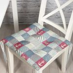 Patchwork Desenli Özel Tasarım Dijital Baskılı Modern Pofuduk Sandalye Minderi Realhomes