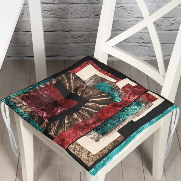 RealHomes Özel Tasarım Dijital Baskılı Modern Pofuduk Sandalye Minderi Realhomes