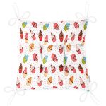 Cupcake Desenli Özel Tasarım Dijital Baskılı Modern Pofuduk Sandalye Minderi Realhomes