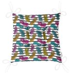 Modern Sanat Tasarımlı Dijital Baskılı Pofuduk Sandalye Minderi Realhomes