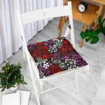 Modern Sanat Tasarımlı Dijital Baskılı Pofuduk Sandalye Minderi Realhomes