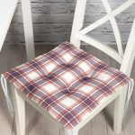 - Pofi-4232-Gorsel - Realhomes  Modern Ekose Tasarımlı Pofuduk Sandalye Minderi Realhomes