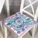 Modern Çini Özel Tasarım Dijital Baskılı Pofuduk Sandalye Minderi Realhomes