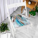 Kuş Tüyü Tasarımlı Modern Pofuduk Sandalye Minderi Realhomes