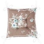 - Pofi-4281-Gorsel-2 - Realhomes  Kahverengi ve Çiçeklerin Uyumu Özel Tasarım Dijital Baskılı Pofuduk Sandalye Minderi Realhomes
