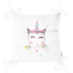 - Pofi-4306-Gorsel-2 - Realhomes Realhomes Beyaz Zeminde Unicorn Motifli Modern Pofuduk Sandalye Minderi Realhomes