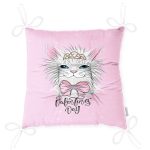 - Pofi-4316p-Gorsel-2 - Realhomes  Realhomes Pembe Zeminde Sevimli Kedicik Özel Tasarım Modern Pofuduk Sandalye Minderi Realhomes