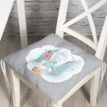 - Pofi-4320g-Gorsel - Realhomes  Realhomes Gri Zeminde Uçan Balon Desenli Dijital Baskılı Modern Pofuduk Sandalye Minderi Realhomes