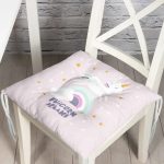 - Pofi-4327-Gorsel - Realhomes  Realhomes Unicorn Özel Tasarımlı At Motifli Modern Pofuduk Sandalye Minderi Realhomes